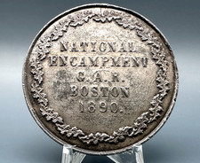 RARE 1890 NATIONAL ENCAMPMENT GAR BOSTON BUNKER HILL MONUMENT MEDAL MEDALLION picture