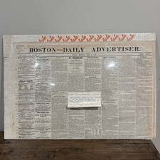 1864 Boston Daily Advertiser Gettysburg Gen Meade Civil War Newspaper picture