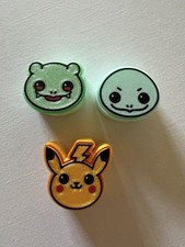 Pokémon Fidget Clicker Lot Of 3, Pikachu, Bulbasaur, Squirtle, Custom 3D Printed picture