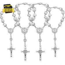 4 Pcs Car Rosary for Rearview Mirror Saint Benedict Car Mirror Hanging Accessori picture