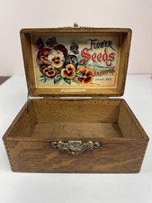 Antique Vtg Choice FLOWER SEEDS Box, D.M Ferry, Advertising Has Original Receipt picture