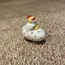 Clay Art Prototype #7431 Chicken Driving Egg Salt & Pepper Shakers Collection picture