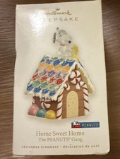 Hallmark Peanuts Home Sweet Home Snoopy Gingerbread House 2008 Ornament CB picture