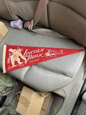 Vintage Lincoln Park Chicago Pennant RARE Original RED picture