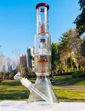 16'' Heavy Glass Bong Smoking Hookah Percolate Thick Water Tobacco Pipe 2.4lb picture