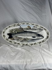Portmeirion LG Oval Baker  The Compleat Angler A J Lydon 1879 Salmon 19.5” picture