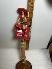 VINTAGE MILLER HIGH LIFE GIRL ON THE MOON Draft beer tap handle MILLER USA picture