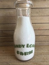 Vintage Sandy Loam Farm Milk Bottle Rare West Palm Beach Florida South Glass picture