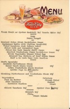 PRE-PRO? OLD FALLS CITY BEER Sheet Menu NICE COLOR $.35 Cent PORTERHOSE STEAK picture