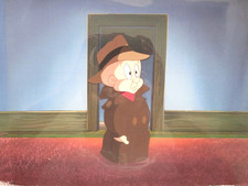 1995 ELMER FUDD Sylvester Tweety Warner Brothers WB ORIGINAL PRODUCTION CEL hat picture
