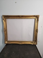 Vintage Solid Wood Ornate Gold Gilded Frame 22 x 27 Fits 18x22  picture