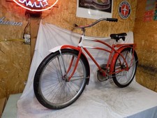 PREWAR ELGIN BALLOON TIRE BICYCLE SCHWINN PULLMAN BADGE RACK RAT ROD ANTIQUE 30s picture