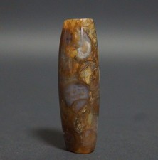 Old Tibetan Conch Dzi Bead, Fossil Dzi, Netsuke, Sacred Amulet, 4.8cm picture