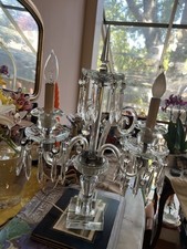crystal candelabra pair med 20 Century picture