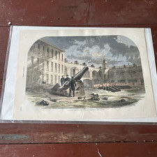 Fort Sumter Columbiad Mortar 1861 Atq Harpers History of the Civil War Orig picture