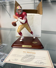 Danbury Mint Joe Montana NFL 49ers Hand Painted Resin Figurine/Statue - COA picture