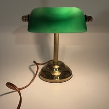 VINTAGE BANKERS TABLE LAMP GREEN SHADE EXECUTIVE DESK LIGHT 6.5 Inches Tall picture