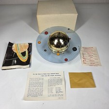 NEW OLD STOCK - 1962 Astro / Vacumet Spinaround Planet Space Coin Bank MCM picture