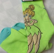 NWT Official Licensed Disney Tinkerbell Crew Socks Adult Size9-13 Tinker Bell🧚 picture