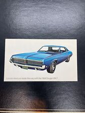 1969 Mercury Cougar XR-7 Advertising Postcard Rare Blue Collectible picture