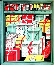 A Petrucelli Cover Art Christmas Gifts Fortune December 1933 Magazine Cover Only picture