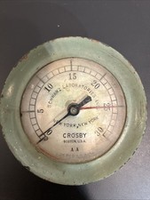 Antique Early-to-Mid 20th Century Crosby Model AA 0–30 Lbs Pressure Gauge picture