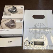 BMW Genuine Leather Key Case Black 2 Pieces 100Th Anniversary Key Ring picture
