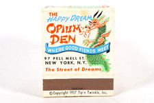 Happy Dream Opium Den New York NY 1957 Matchbook FULL UNSTRUCK Mid-Century Gag picture