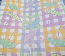 Vintage American Greetings Gift Wrap Wrapping Paper Umbrellas Pastel Baby NEW picture