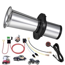 Car Horn Kit, 12V Vintage Style, Stainless Steel, Universal Fit, 110 Db picture