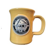 Deneen Pottery Mug hand Thrown Lake Yellowstone Hotel Stoneware Yellow Travel picture