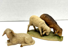 Anri Nativity Scene Sheep Wood Carved Figurines picture
