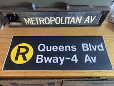 NY NYC SUBWAY ROLL SIGN R TRAIN QUEENS BOULEVARD BROADWAY THEATER 4TH AVENUE ART picture