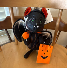 Annalee Halloween Trick or Treat Bat Fabric Figurine 3D Effect 6in 2005 picture