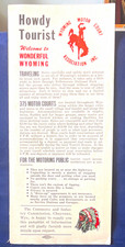 Vintage “Howdy Tourist” Welcome to Wonderful Wyoming Travel Brochure w/ Map picture