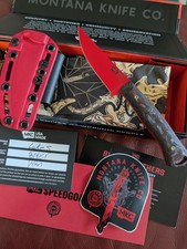 Montana Knife Co. MKC Blood Brothers Speedgoat Ultra - Marbled CF - Red MagnaCut picture