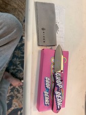 Kizer Drop Bear SMKW Exclusive PINK Folding Knife 14C28N STEEL BLADE picture