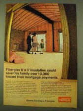 1970 Owens-Corning Fiberglas Ad - Save over $3,000 picture