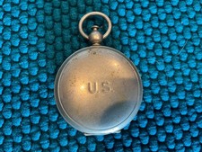 WWII US Military Pocket Compass Wittnauer - Working Pop Latch & Free Needle WW2 picture