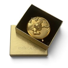 VTG 1997 Estee Lauder July Angel Compact Lucidity Pressed Powder Golden New Box  picture