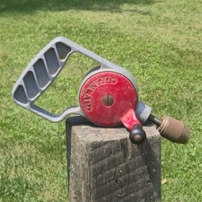 Vintage Dunlap Hand Crank Drill Sears Eggbeater Manual Woodworking USA Tools picture