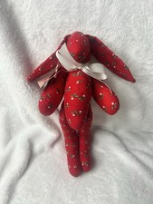 Vintage Handmade The Bunny Factory Rabbit Fabric Plush Farmhouse Folk W/ Tag picture