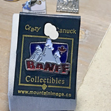 Banff Canada Pin Lapel Mountains Skiing picture