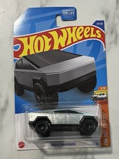 2022 Hot Wheels Tesla Cybertruck Silver HW Hot Trucks 3/10 49/250 picture