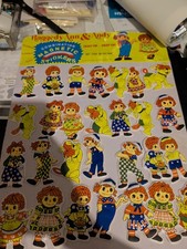 1978 Raggedy Ann, Andy Arthur MAGNETIC Puffy Stickers Magnets Tin Store Display  picture
