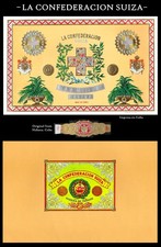Vintage Cigar Labels & Cigar Band; La Confederacion Suiza. Tampa-Havana. 1910s picture
