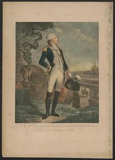 Photo:Paris France Marquis de Lafayette 1790 National Guard Military Print picture