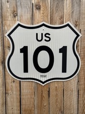 Authentic California US Route 101 Hollywood Sign With CA Print Stamp picture