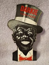 Vintage C. 1930 Darkie Toothpaste Advertising Hand Held Fan Missing Handle picture