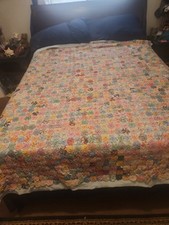 Antique Yo-Yo Quilt – 82″ x 96″ picture